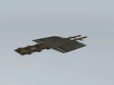 Eco Rail N/Gauge Single Walkover Old Steam Days Free 3D model