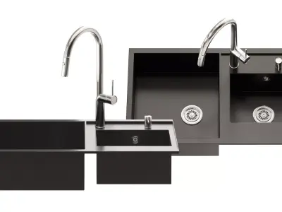 GRANULA 8201 kitchen sink quartz 3D model