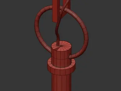 The Gerard pendant light with gold dots 3D model