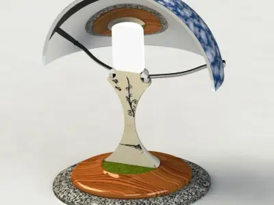 Lamp table with design Free 3D model