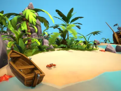 Pirates Story Low-poly 3D model