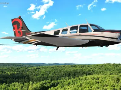  Big Advertising Air Banner with Beechcraft Bonanza Plane 