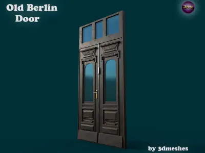 Old Berlin Door 4 - PBR lowpoly Low-poly 3D model