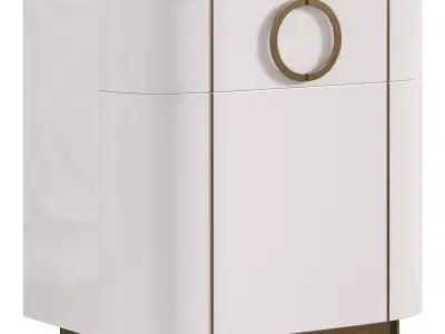 Maddalena One Door Nightstand Console By Luxdeco Collection 3D model