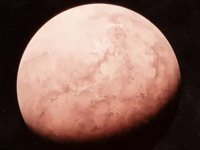 Procedural Planet Low-poly 3D model