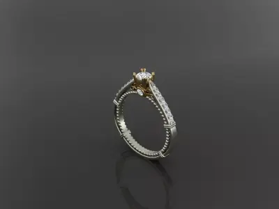 Modern Women Ring with Elegant Wave Pattern and Sleek Design 3D print model
