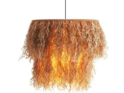 Rafia Pendant Lamp Collection 3D Model Pack