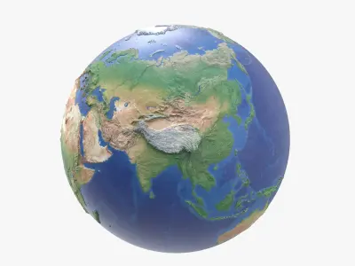  Artistic Topographic Globe V2 