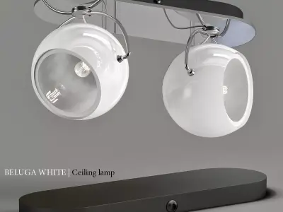 BELUGA hanging lamp with two lamps 3D model