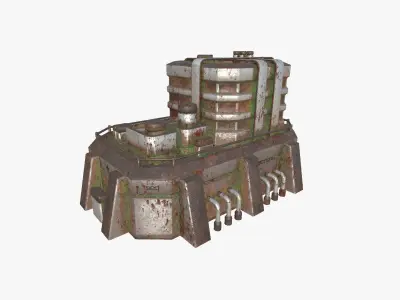 SciFi Hospital A10 Abandoned - Sci Fi Exterior Design Low-poly 3D model