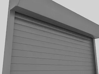 Shutter garage door Low-poly 3D model