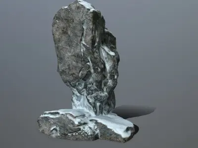 horus rock with snow Low-poly 3D model