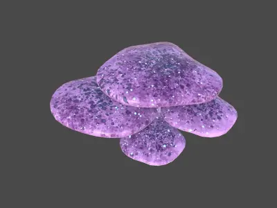 Fantasy Mushroom I01 Blue Purple - Scene Backdrop Design Low-poly 3D model
