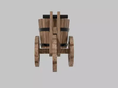 Tricycle Shaped Plant Stand or Flower Planter Low-poly 3D model