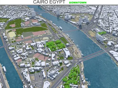 Cairo Downtown Egypt Low-poly 3D model