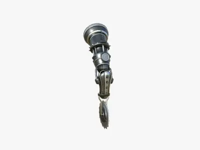 Robotic Arm A01 Dark Steel - Character Design SciFi Low-poly 3D model
