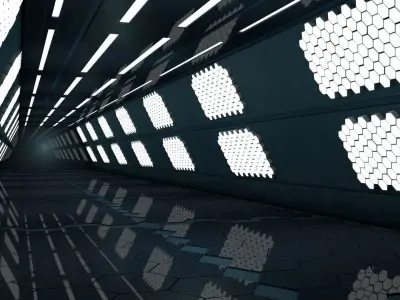 Sci Fi Tunnel 3D model