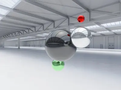 HDRI - Industrial Building Interior 1 - 8192x4096 Texture