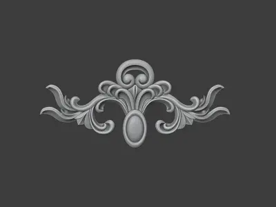Pattern Vignette for Zbrush and Modeling Free low-poly 3D model
