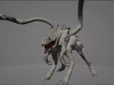 The Tomorrow War Alien The White Spikes Low-poly 3D model