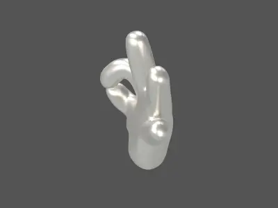 OK Hand v1 008 Low-poly 3D model