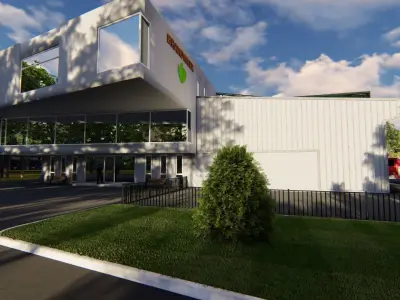 FireStation Building 01 Low-poly 3D model