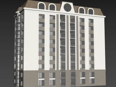 Living and Office building 3D model