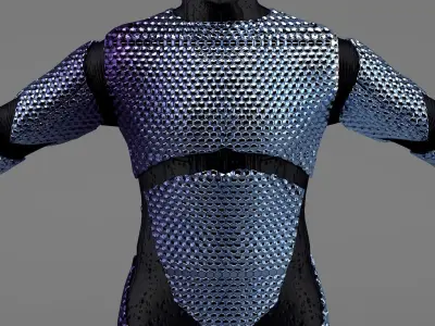 Sci-Fi Uniform Low-poly 3D model