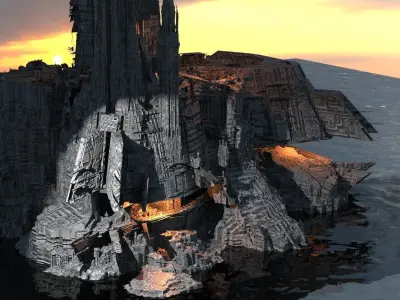 Deep Space facility Elite empire base 3D model