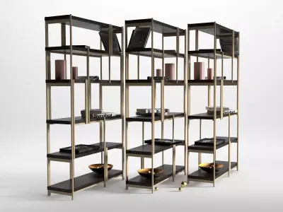 Mondrian Bookshelf 3D model