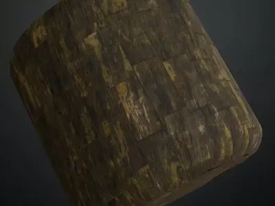 Stylized Viking Spike Fence Wood PBR Seamless Texture