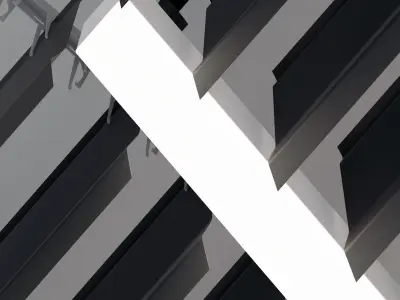 Suspended ceiling rack and pinion 18 Low-poly 3D model