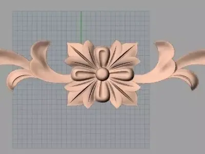 European furniture 3D relief models for CNC wood engraving E205 3D model