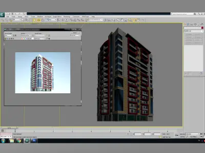 Apartment Architectural 3d Model with Render Scene Low-poly 3D model