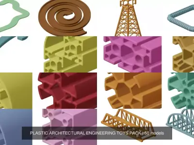 PLASTIC ARCHITECTURAL ENGINEERING TOYS PACK