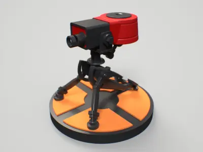 Team fortress 2 first level sentry miniature 3D print model