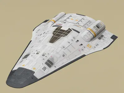 shuttle sci-fi 3D model