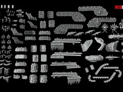 Renegade Set for the Legendary Battle Tank - Heretics 3D print model