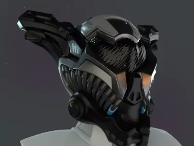 helmet elien 01 01 3D model