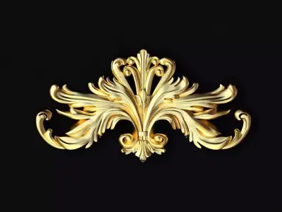 dekor gold ornament 3D model 3