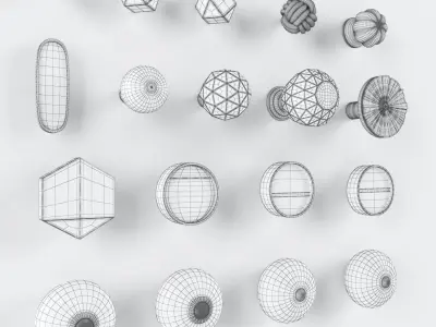 Zara Home Cabinet Door Knobs Set 3D model