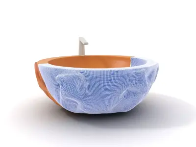 Textured Stone Basin model pack Low-poly 3D model