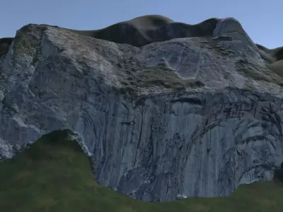 Detailed Mountains for Unity and Unreal Low-poly 3D model