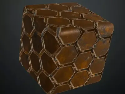 Rusty Metal Plate Transparent Industrial PBR Seamless Texture