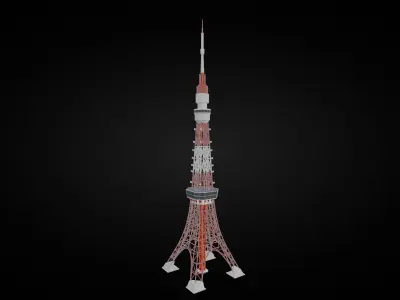 Asian Building Pack Japan China Korea Low-poly 3D model