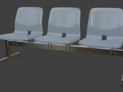 Hospital Bench 3d Model 3D model