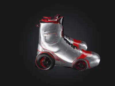 Futuristic Robot Shoes  Sci-Fi Cyberpunk 3D Model 3D model