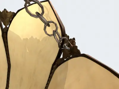 Vintage ceiling lamp Low-poly 3D model