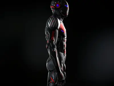 Sci-Fi Character  02 PBR Low-poly 3D model