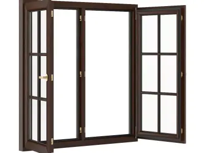 Wooden Window 1530mm x 1600mm 3D model